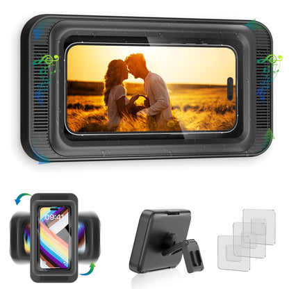 Support de Téléphone Étanche pour Douche avec Rotation 480°