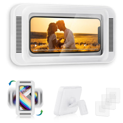 Support de Téléphone Étanche pour Douche avec Rotation 480°